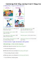 Giải bài tập SGK Tiếng Anh lớp 6 Unit 5: Things I do