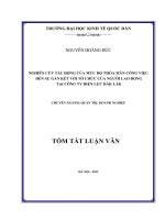 Nghiên cứu tác động mức độ thoả mãn công việc đến sự gắn kết với tổ chức của người lao động tại Công ty điện lực Đắk Lắk