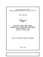 Phương thức biểu hiện hành vi từ chối lời cầu khiến trong tiếng Anh Liên hệ với tiếng Việt
