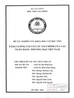 tăng cường tái cơ cấu tài chính của các ngân hàng thương mại việt nam 