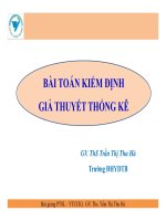 Bài toán kiểm định giả thuyết thống kê