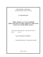 Thực trạng và các giải pháp thúc đẩy đầu tư trực tiếp của việt nam sang các nước đông nam á 
