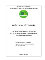ỨNG DỤNG CÔNG NGHỆ MÃ NGUỒN MỞ XÂY DỰNG WEBGIS THÔNG TIN HÀNH CHÍNH THÀNH PHỐ HỒ CHÍ MINH