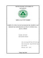 nghiên cứu công tác kế toán doanh thu, chi phí và xác định kết quả kinh doanh tại công ty xây dựng