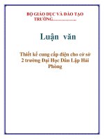 Thiết kế cung cấp điện cho cở sở 2 trường Đại Học Dân Lập Hải Phòng