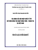 Tác động của hội nhập quốc tế tới bất bình đẳng thu nhập nông thôn - thành thị tại Việt Nam.PDF