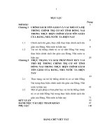 LUẬN văn THẠC sĩ   PHÁT HUY VAI TRÒ của hệ THỐNG CHÍNH TRỊ cơ sở TỈNH ĐỒNG NAI TRONG VIỆC THỰC  HIỆN CHÍNH SÁCH tôn GIÁO của ĐẢNG và NHÀ nước TA HIỆN NAY