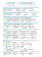 đề thi thử THPT Anh văn