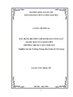 Xây dựng bộ tiêu chí đánh giá năng lực giảng dạy của giáo viên trường Trung cấp Cảnh sát (Nghiên cứu tại trường Trung cấp Cảnh sát Vũ Trang)