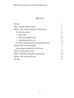 Tiểu luận thiết kế phân xưởng lên men công suất 10 triệu tấn một năm 