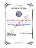 Đánh giá hệ thống kênh phân phối xi măng của Công ty Cổ phần Long Thọ trên địa bàn tỉnh Thừa Thiên Huế