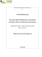 Xây dựng phần mềm quản lý bán hàng tại tổng công ty Chè Việt nam Vinatea