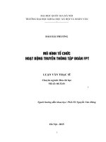 Mô hình tổ chức hoạt động truyền thông Tập đoàn FPT