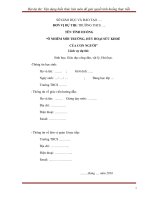 Bài dự thi kiến thức liên môn : Ô NHIỄM MÔI TRƯỜNG, HỦY HOẠI SỨC KHOẺ  CỦA CON NGƯỜI