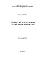 Vấn đề đổi mới giáo dục đại học trên báo in giai đoạn 2013 - 2014