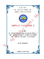 KẾ TOÁN DOANH THU VÀ XÁC ĐỊNH KẾT QUẢ KINH DOANH TẠI CÔNG TY TNHH THƯƠNG MẠI DỊCH VỤ BẢO LONG