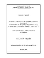 Nghiên cứu mối quan hệ giữa phương pháp giảng dạy với phương pháp học tập (bậc trung cấp) của Trường Trung cấp Cảnh sát nhân dân VI