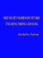 một số xét nghiệm huyết học ứng dụng trong lâm sàng