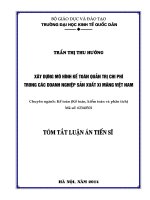 Xây dựng mô hình kế toán quản trị chi phí trong các doanh nghiệp sản xuất xi măng Việt Nam.PDF