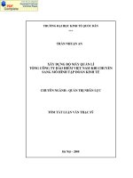 Xây dựng bộ máy quản lý Tổng công ty bảo hiểm Việt Nam khi chuyển sang mô hình tập đoàn kinh tế