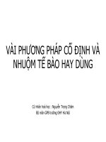 một số phương pháp cố dinh và nhuộm tế bào hay dùng