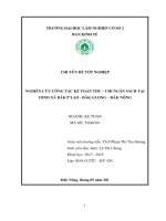 nghiên cứu công tác kế toán Thu chi ngân sách xã