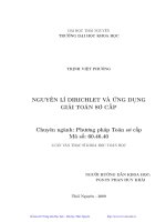 NGUYÊN LÍ DIRICHLET VÀ ỨNG DỤNG GIẢI TOÁN SƠ CẤP