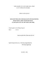 LUẬN án TIẾN sĩ   ĐẢNG bộ VĨNH LINH LÃNH đạo QUÂN dân địa PHƯƠNG ĐÁNH THẮNG CHIẾN TRANH PHÁ HOẠI của đế QUỐC mỹ lần THỨ NHẤT (1965   1968)