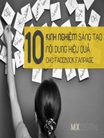 10 Kinh Nghiệm Sáng Tạo Nội Dung Hiệu Quả  Cho Facebook Fanpage
