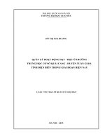 Quản lý hoạt động dạy - học ở trường trung học cơ sở Quài Cang - huyện Tuần Giáo - tỉnh Điện Biên trong giai đoạn hiện nay