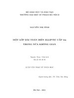 Một lớp bài toán biên elliptic cấp 2m trong nửa không gian