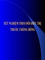xét nghiệm theo dõi điều trị thuốc chống đông