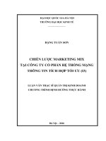 Chiến lược marketing mix tại Công ty Cổ phần Hệ thống mạng thông tin tích hợp tối ưu (I3)