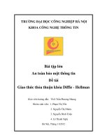 Đề tài Giao thức thỏa thuận khóa Diffie - Hellman