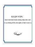 Quá trình hình thành những nhận thức mới về con đường đi lên chủ nghĩa xã hội ở nước ta