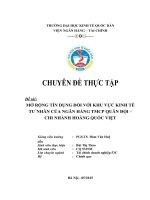 Mở rộng tín dụng đối với khu vực kinh tế tư nhân tại Ngân hàng TMCP Quân đội – Chi nhánh Hoàng Quốc Việt