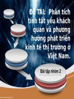 Phân tích tính tất yếu khách quan và phương hướng phát triển kinh tế thị trường ở việt nam