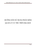 HƯỚNG DẪN SỬ DỤNG PHẦN MỀM QUẢN LÍ CƯ TRÚ TRÊN ĐỊA BÀN
