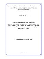 Văn hóa ứng xử của gia đình trẻ trong quá trình đô thị hóa ở Hà Nội hiện nay (Qua nghiên cứu trường hợp phường Tân Mai, quận Hoàng Mai và thị trấn Trâu Quỳ, huyện Gia Lâm) FULL TEXT