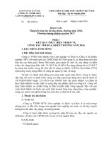 Báo cáo tổng kết công tác thi đua khen thưởng năm 2016