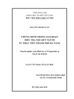 Chứng minh trong giai đoạn điều tra tội giết người từ thực tiễn thành phố Đà Nẵng