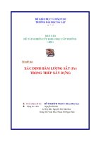 Khóa luận xác định hàm lượng sắt (fe) trong thép xây dựng 
