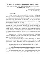 ĐỀ XUẤT GIẢI PHÁP PHÁT TRIỂN PHONG TRÀO TẬP LUYỆN BƠI LỘI CHO HỌC SINH TRÊN ĐỊA BÀN QUẬN HẢI CHÂU - THÀNH PHỐ ĐÀ NẴNG