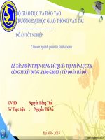 HOÀN THIỆN CÔNG TÁC QUẢN TRỊ NHÂN sự TẠI CÔNG TY cổ PHÀN HÀ đô GROUP