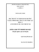 Học thuyết sứ mệnh bành trướng và quá trình thực thi của Mỹ ở khu vực Đông Á (cuối thế kỷ XIX  đầu thế kỷ XX)