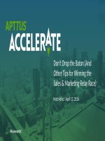 Sales  marketing collaboration deck from apttus accelerate 2016