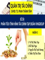 QUẢN TRỊ tài CHÍNH   PHÂN TÍCH TÌNH HÌNH tài CHÍNH tập đoàn VINGROUP