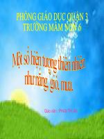 lam quen mot so hien tuong thien nhien