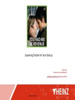 Sustaining traction for your start up