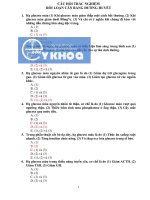 TRĂC NGHIỆM CHUYỂN hóa GLUCID